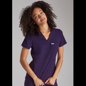 Figs Scrub Top 💜 Purple Catarina